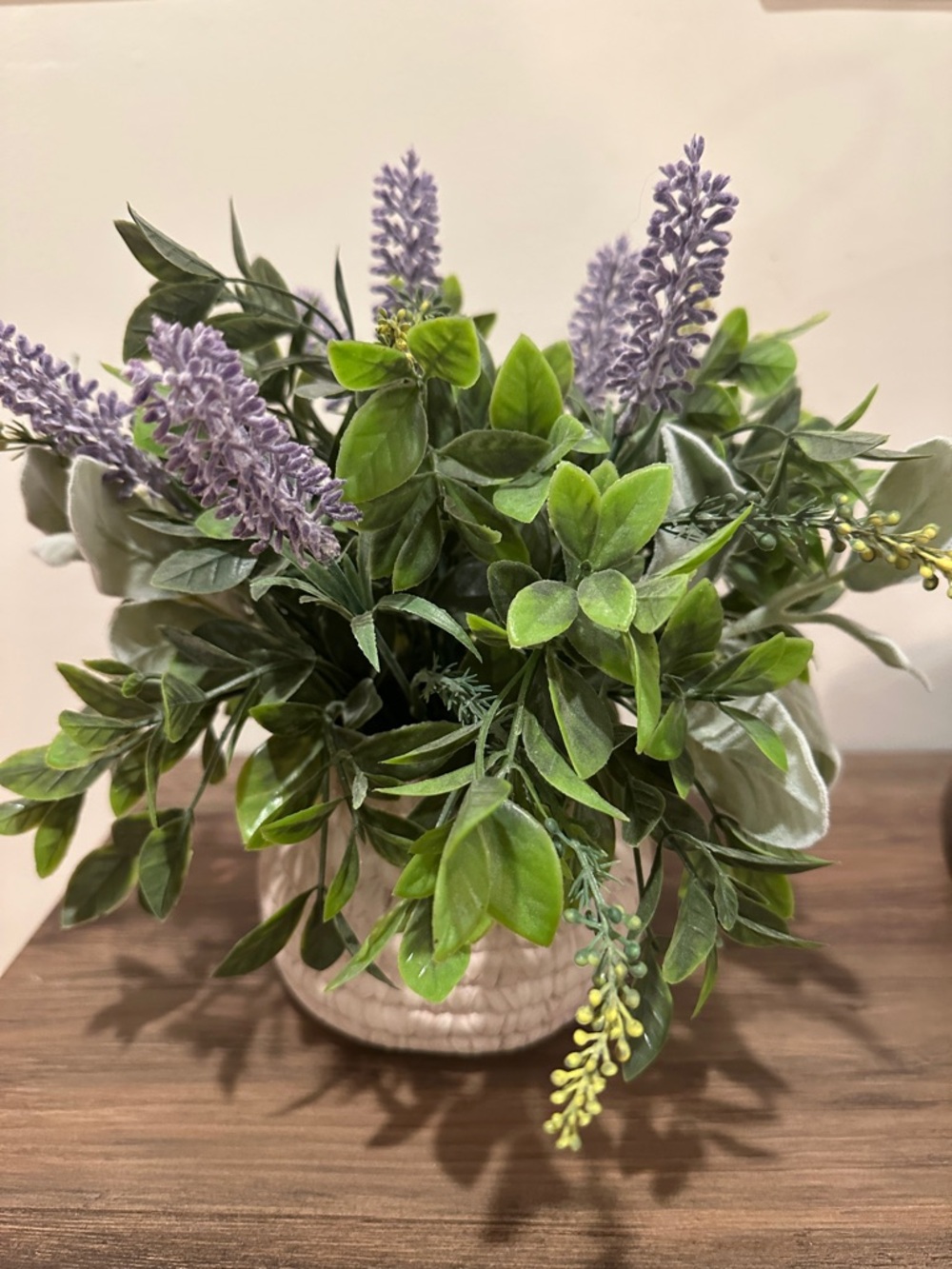Lavender Faux Plant Arrangement in Green and Purple